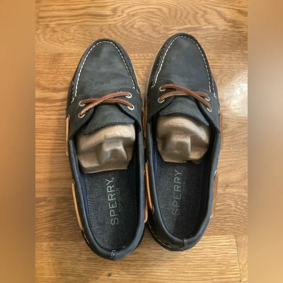 Like new Men’s Sperry Topsider navy blue size 11 Sperry Topsider A/O 2-Eye Nautical Nubuck - Marine Navy  main image 4